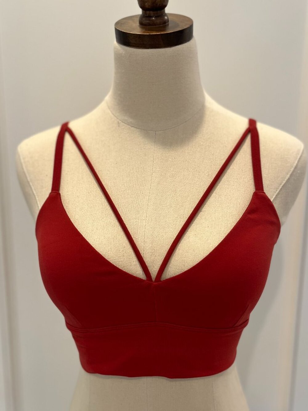 Alo Yoga Red Strappy Top Size Small